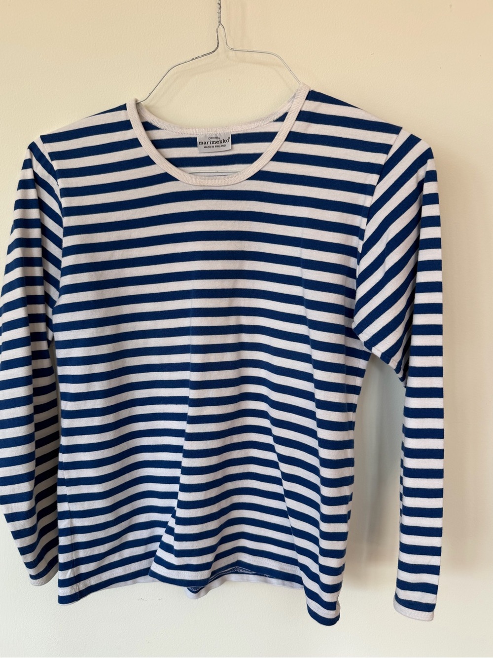 Marimekko Navy & White Striped Long-Sleeve Tee